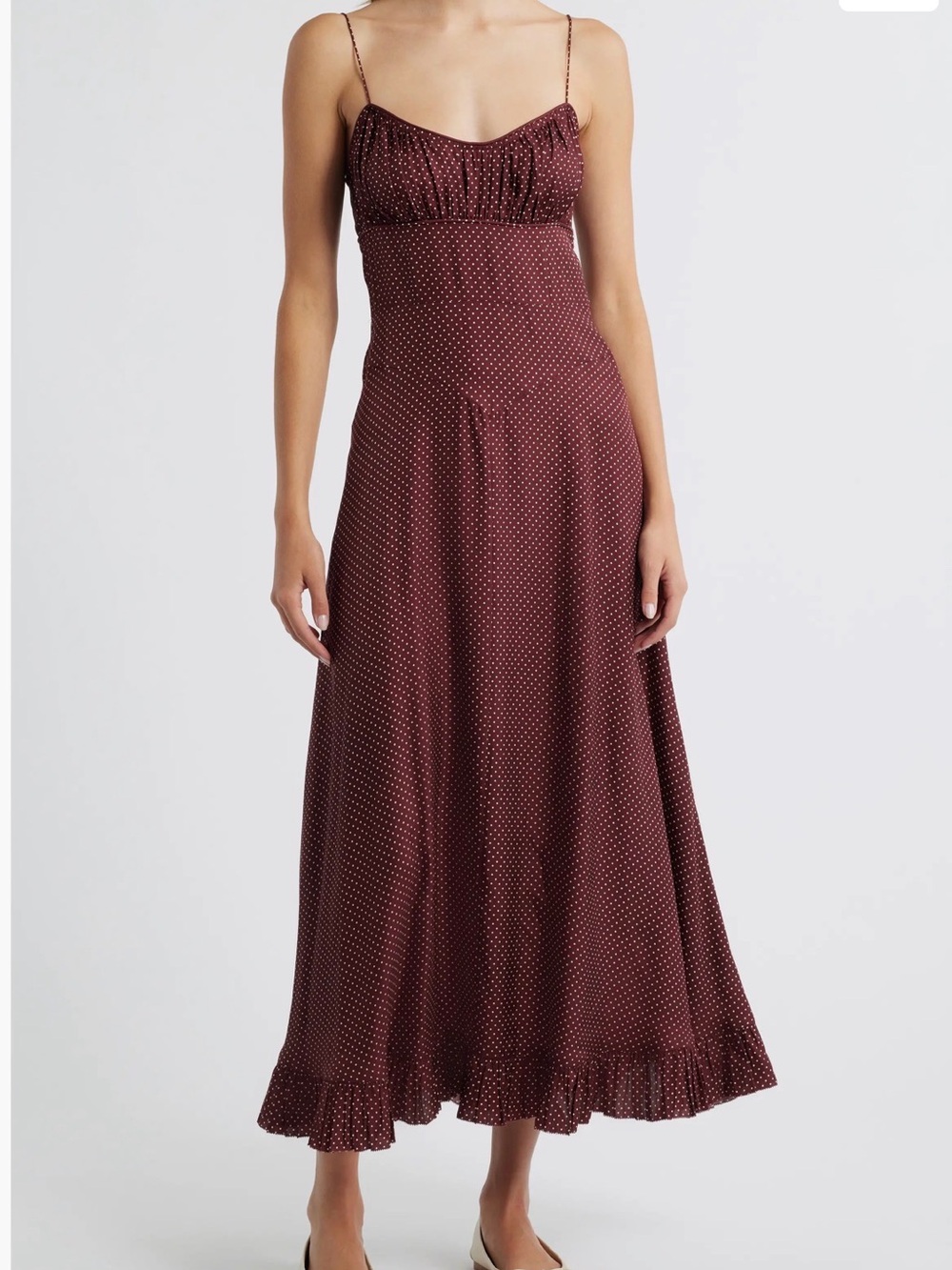 Doên Rosaria Dot Sleeveless Silk Blend Maxi Dress - Picture 1 of 3